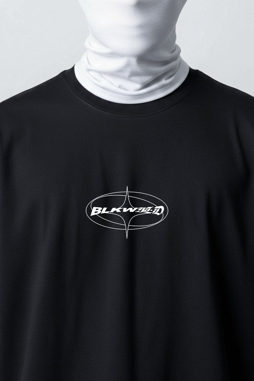 LAYERED CONTRAST SLEEVE BLKWILD