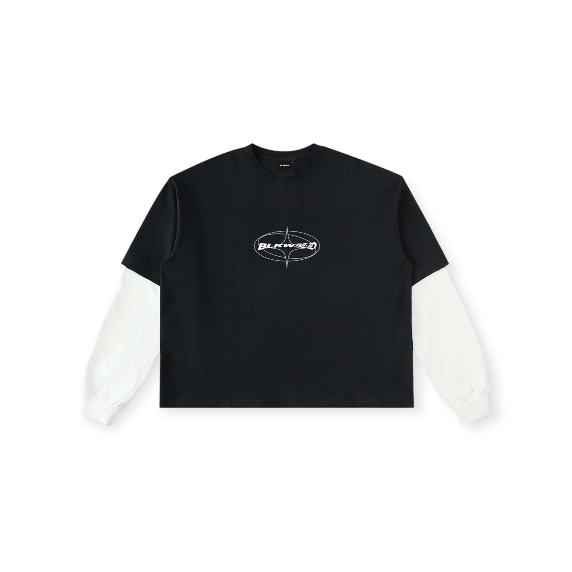 LAYERED CONTRAST SLEEVE BLKWILD