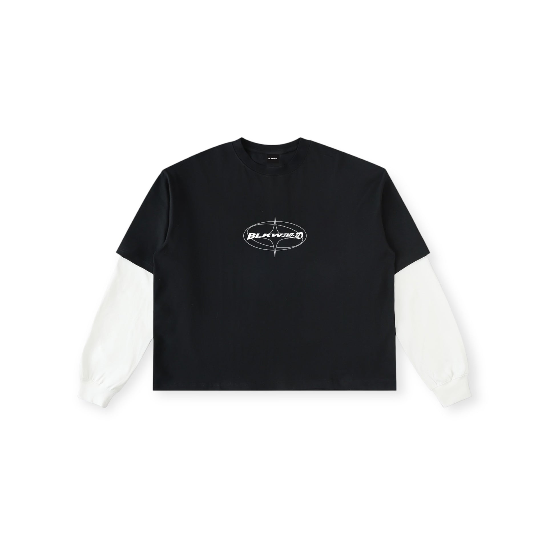 LAYERED CONTRAST SLEEVE BLKWILD